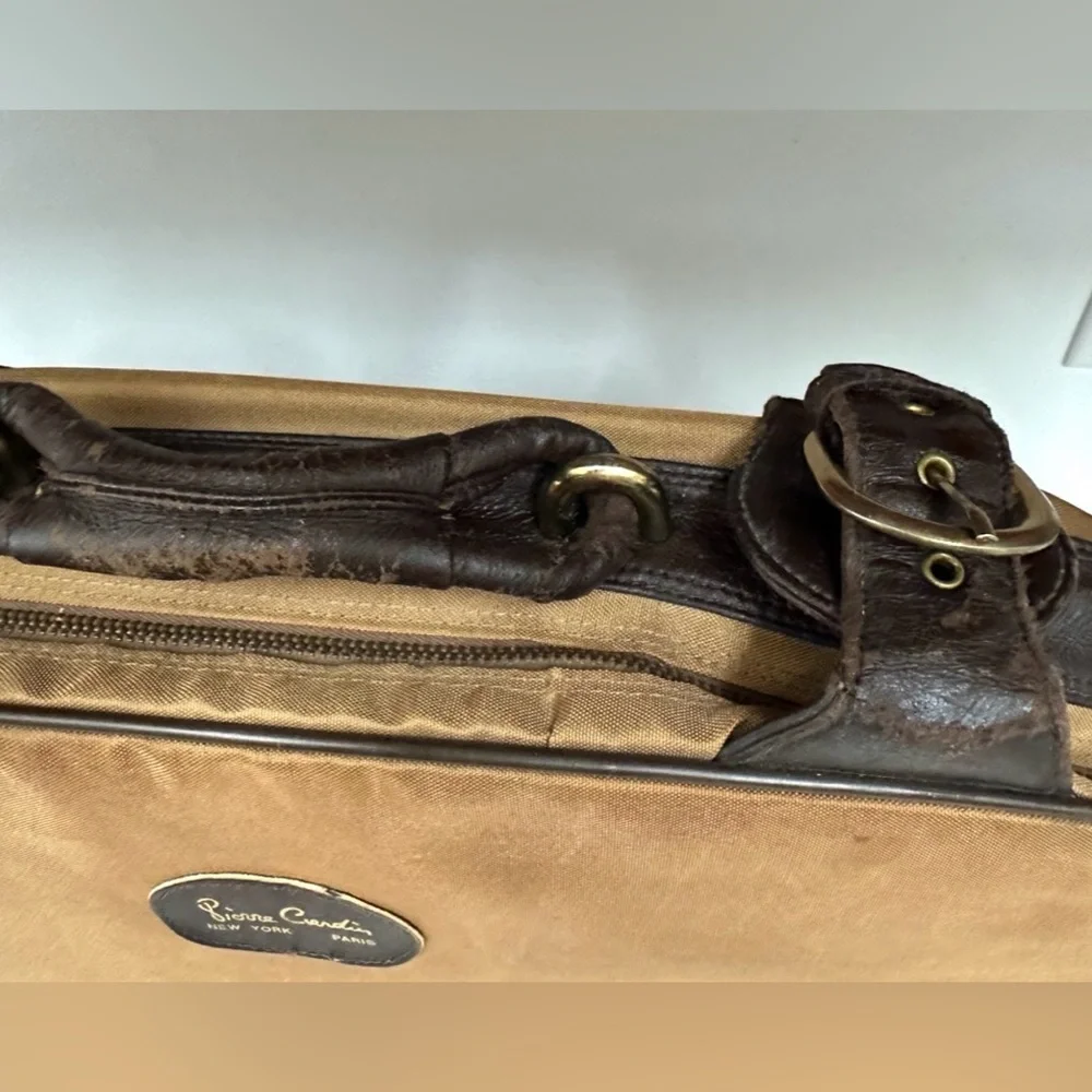 Pierre Cardin Elegant Brown and Tan Briefcase